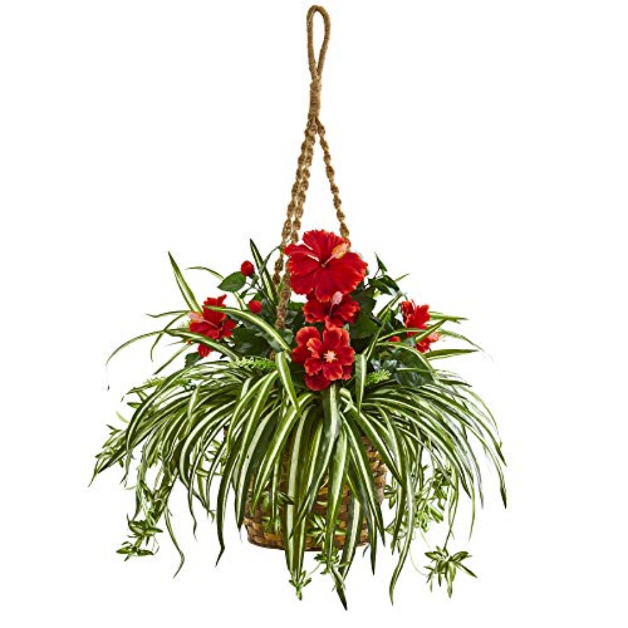 Hanging basket artificial plan - مراجعة Spider Plant Hanging وسعره