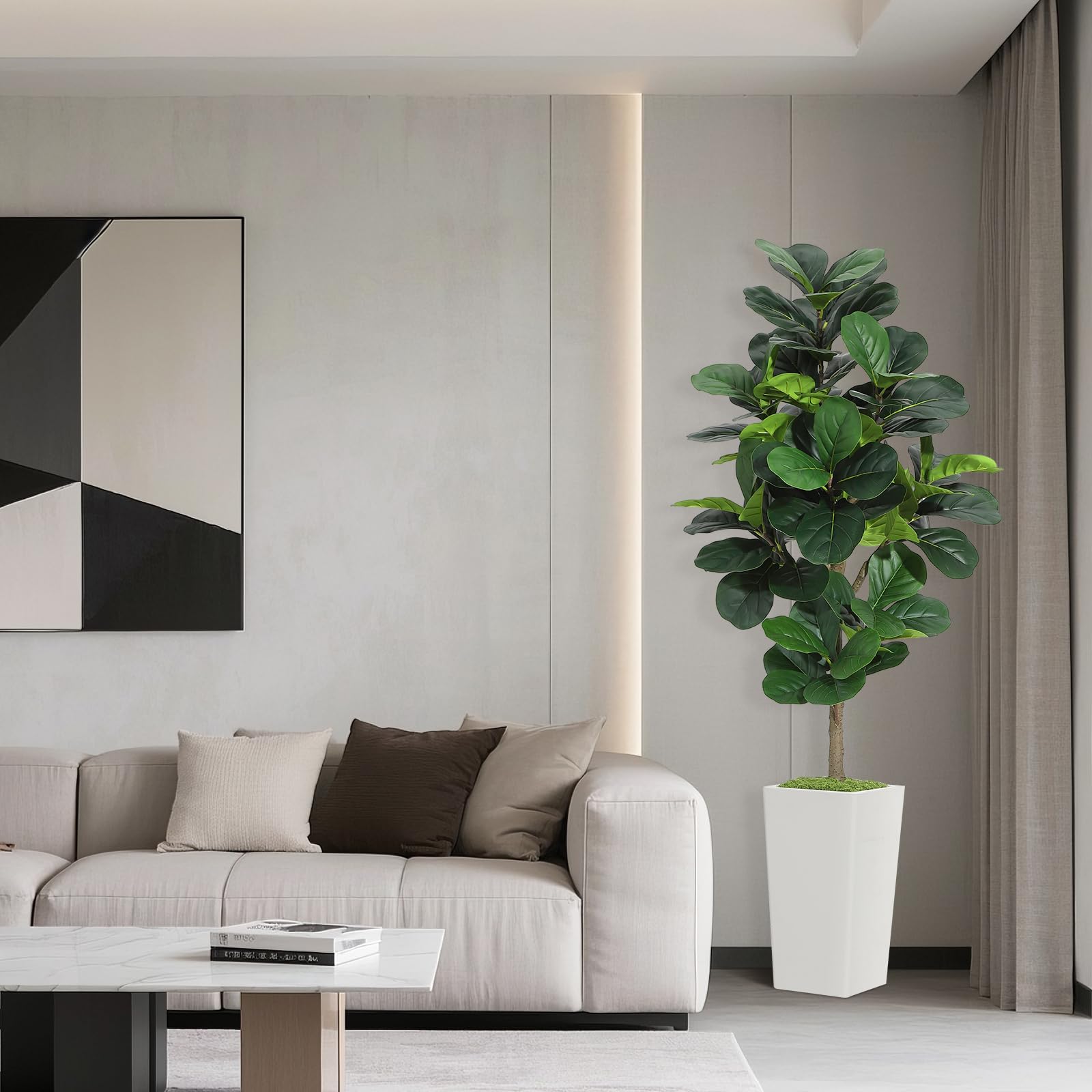 Artificial Fiddle Leaf Fig Tre - مراجعة Ficus Lyrata Tree وسعره