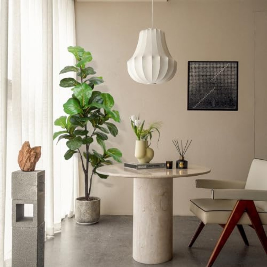 Artificial Fiddle Leaf Fig Tre - مراجعة Ficus Lyrata Tree وسعره