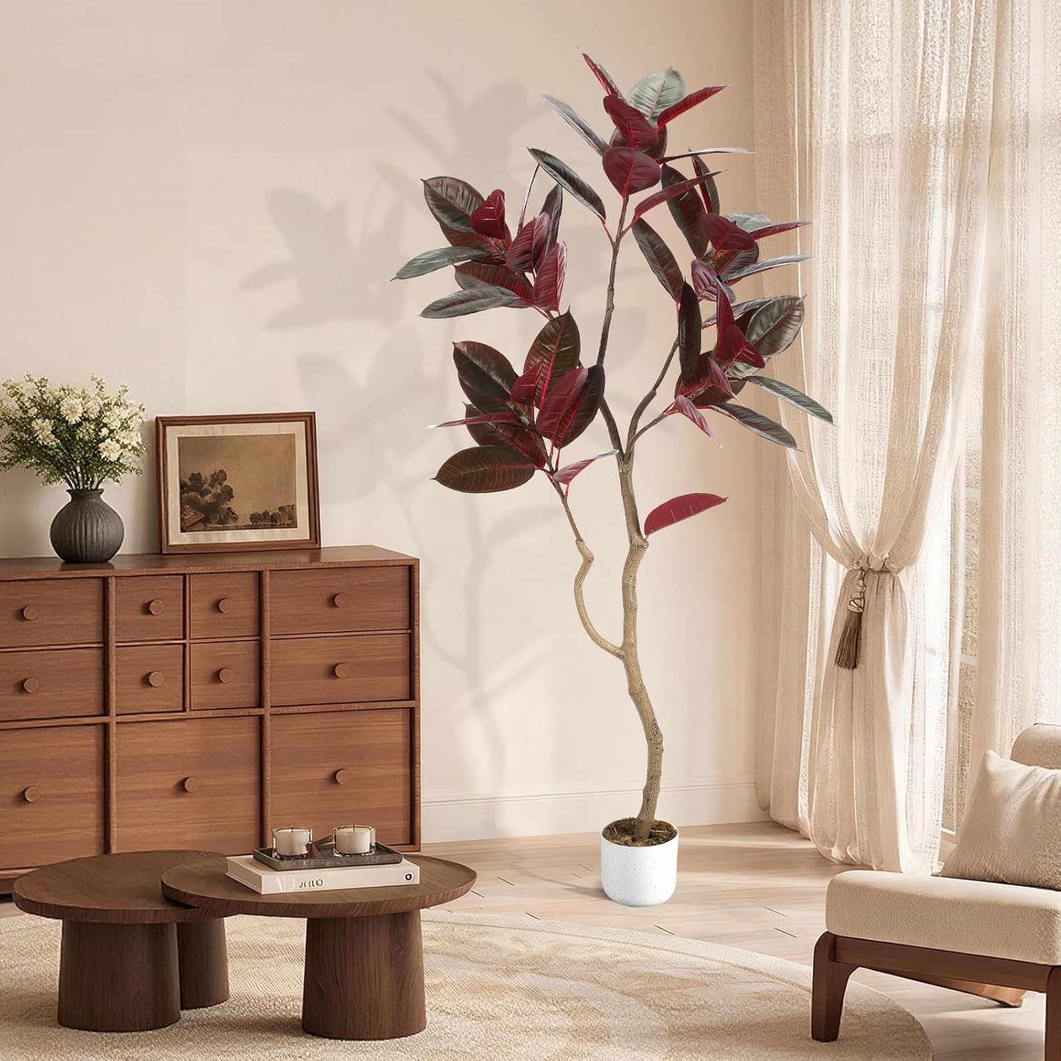 Artificial Fiddle Leaf Fig Tre - مراجعة Ficus Lyrata Tree وسعره
