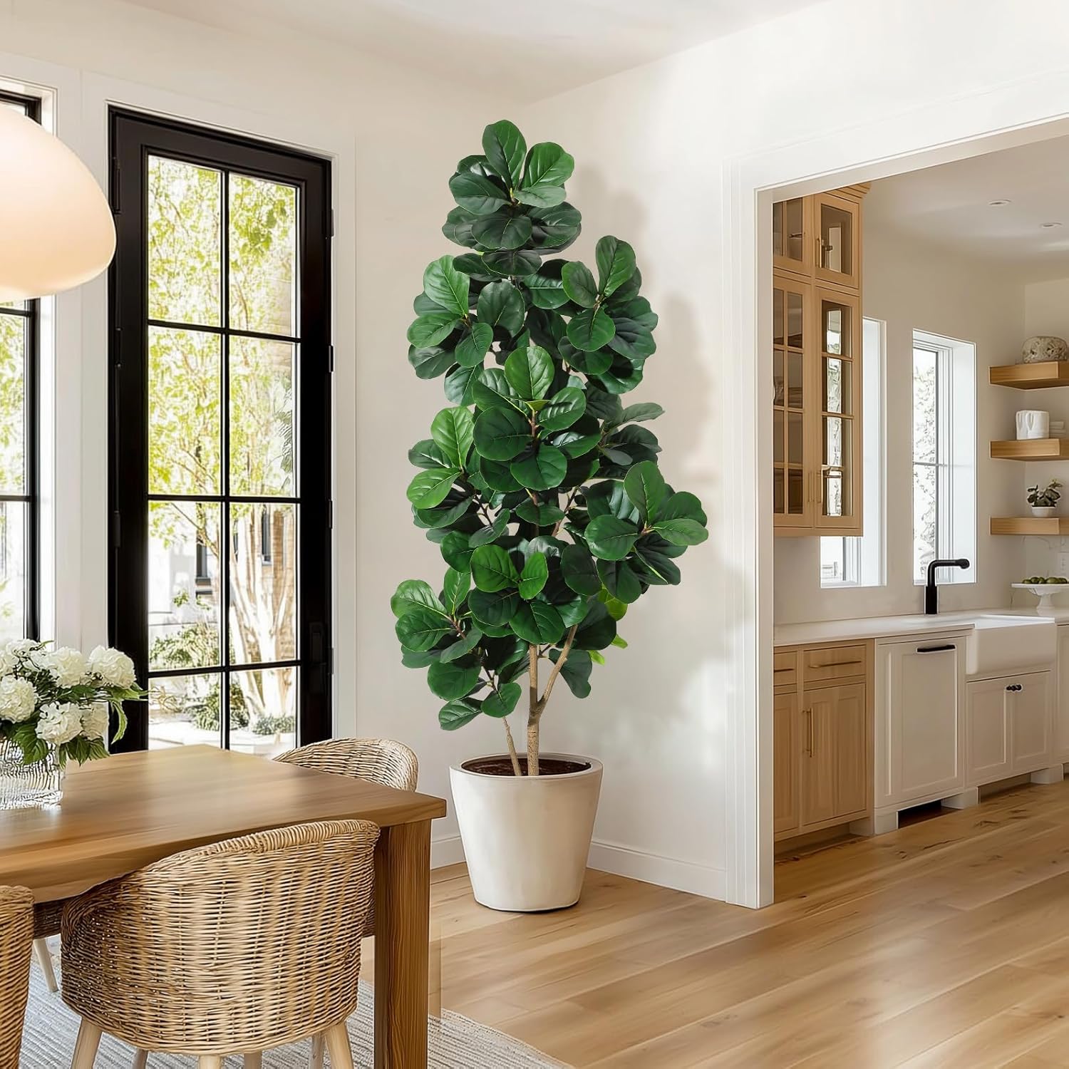 4-7 FT Fiddle Leaf Fig Tree Ar - مراجعة Ficus Lyrata Tree وسعره