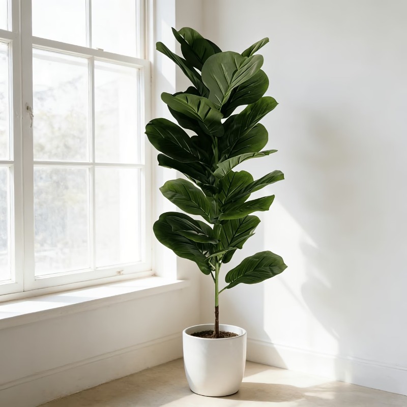 1Pc 100cm Artificial Ficus Lyr - مراجعة Ficus Lyrata Tree وسعره