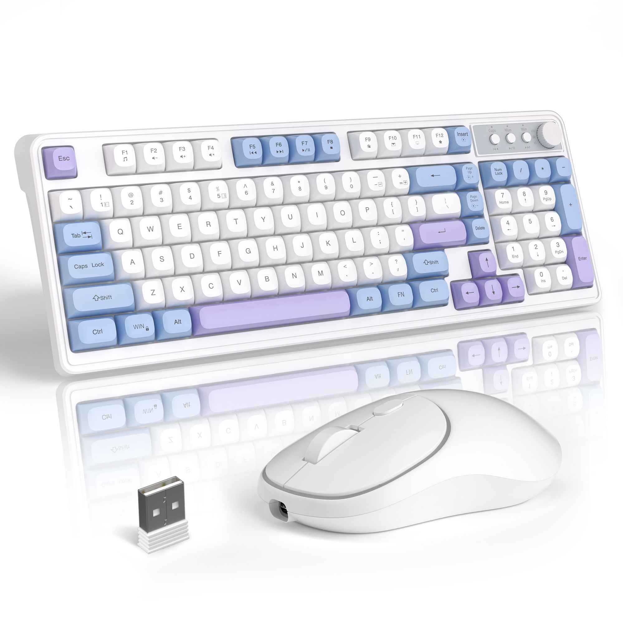 MageGee Wireless Gaming Keyboa - مراجعة Tradescantia Purple وسعره