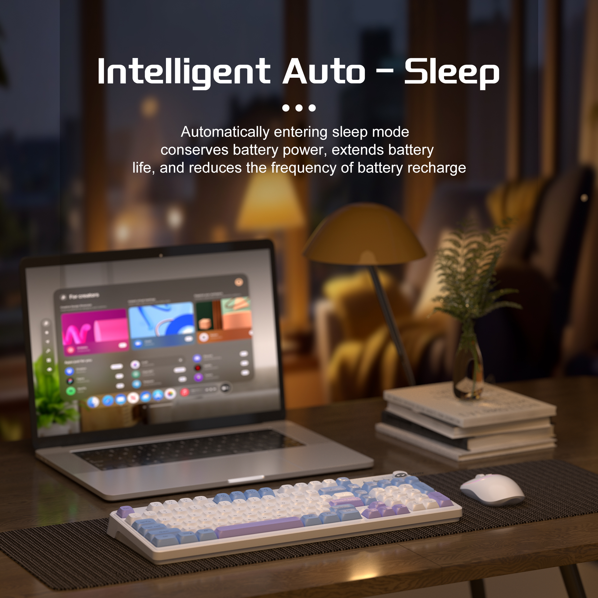 MageGee Wireless Gaming Keyboa - مراجعة Tradescantia Purple وسعره