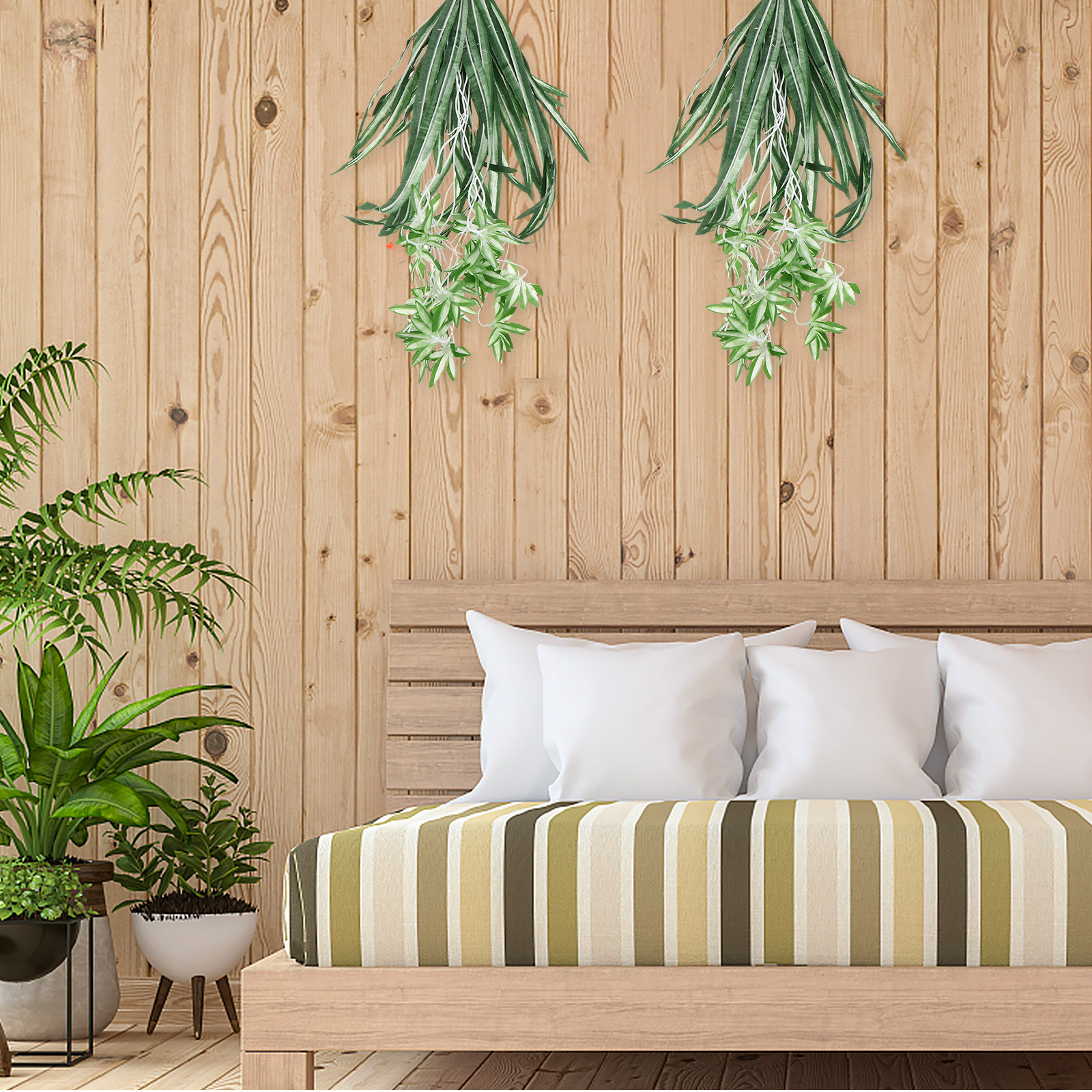 1Pcs Realistic Artificial Chlo - مراجعة Spider Plant Hanging وسعره