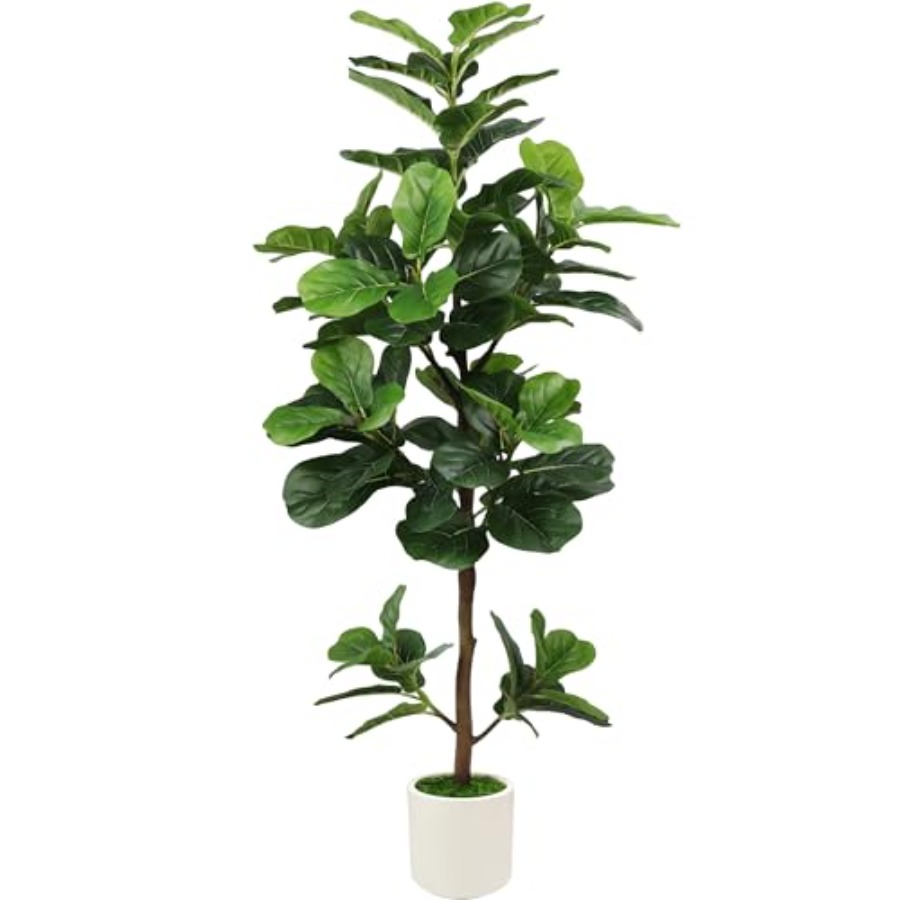 5Feet Artificial Fiddle Leaf F - مراجعة Ficus Lyrata Tree وسعره