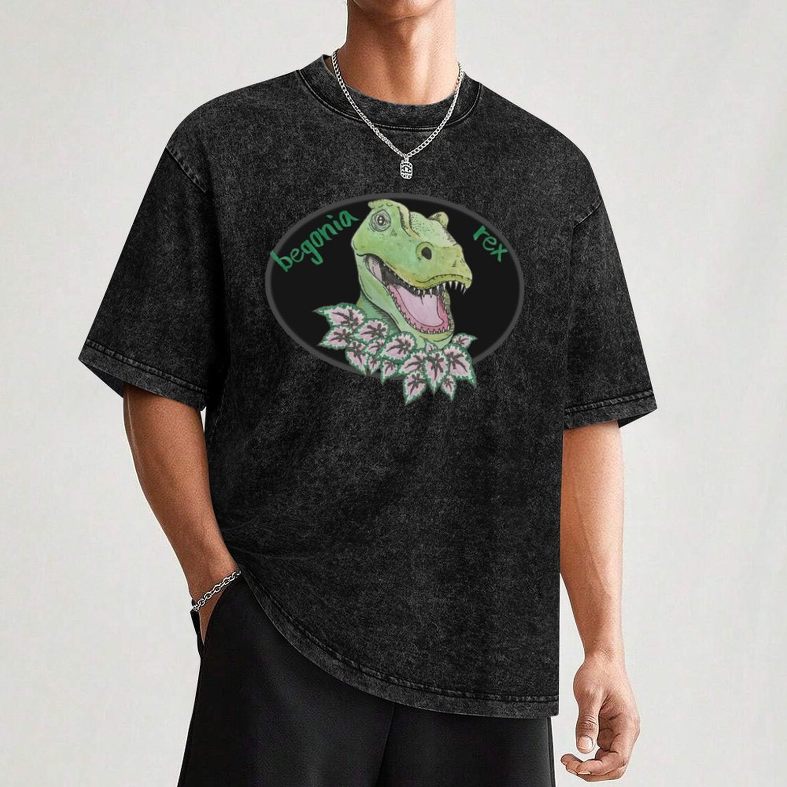 T rex begonia T-Shirt Big and  - مراجعة Begonia Rex وسعره